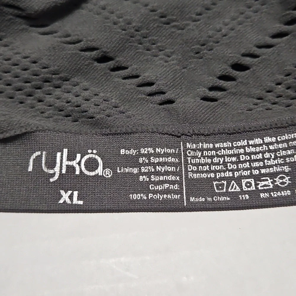 Ryka Women's Gray Sports Bra W/Removable Pads Adjustable Straps Size XL - Picture 7 of 8